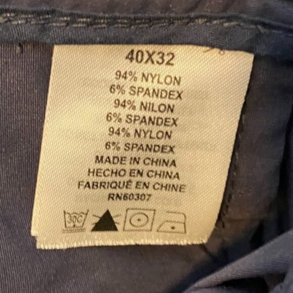 UB Tech Men's Pants Size 40x32 Classic Fit Navy Blue Lightweight Straight Leg - Picture 7 of 10